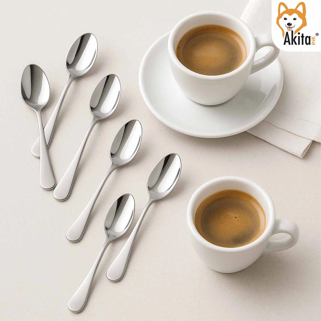 AkitaInk Set 12 Cucchiaini da Moka Boston Inox 18/C
