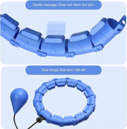 Cintura di Fitness per Massaggio Hula Ring con 24 Sezioni - Blu