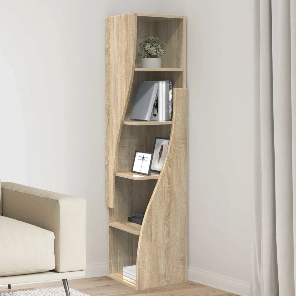 Mobile angolare 32x32x140cm Legno ingegnerizzato Rovere Sonoma 889877