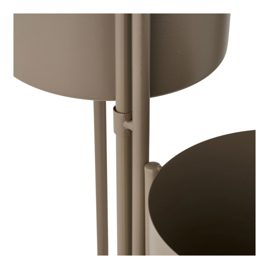 Vaso per Piante HN20, Marrone, Metallo, 23x22,5x75,5 cm