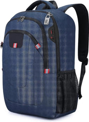 Zak da protezione anti furto per laptop 17,3 pollici, USB, 33 * 22 * 49cm, colore blu, modello G3