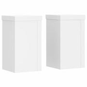 Supporti per piante | Sostegno per piante 2 pz Bianchi 10x10x18 cm Legno Multistrato