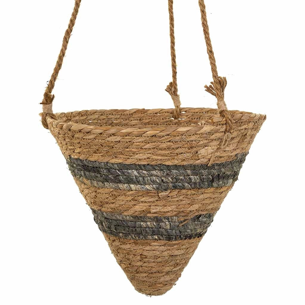 Cestini pensili in fibra naturale marrone d26x25h-d22x18h