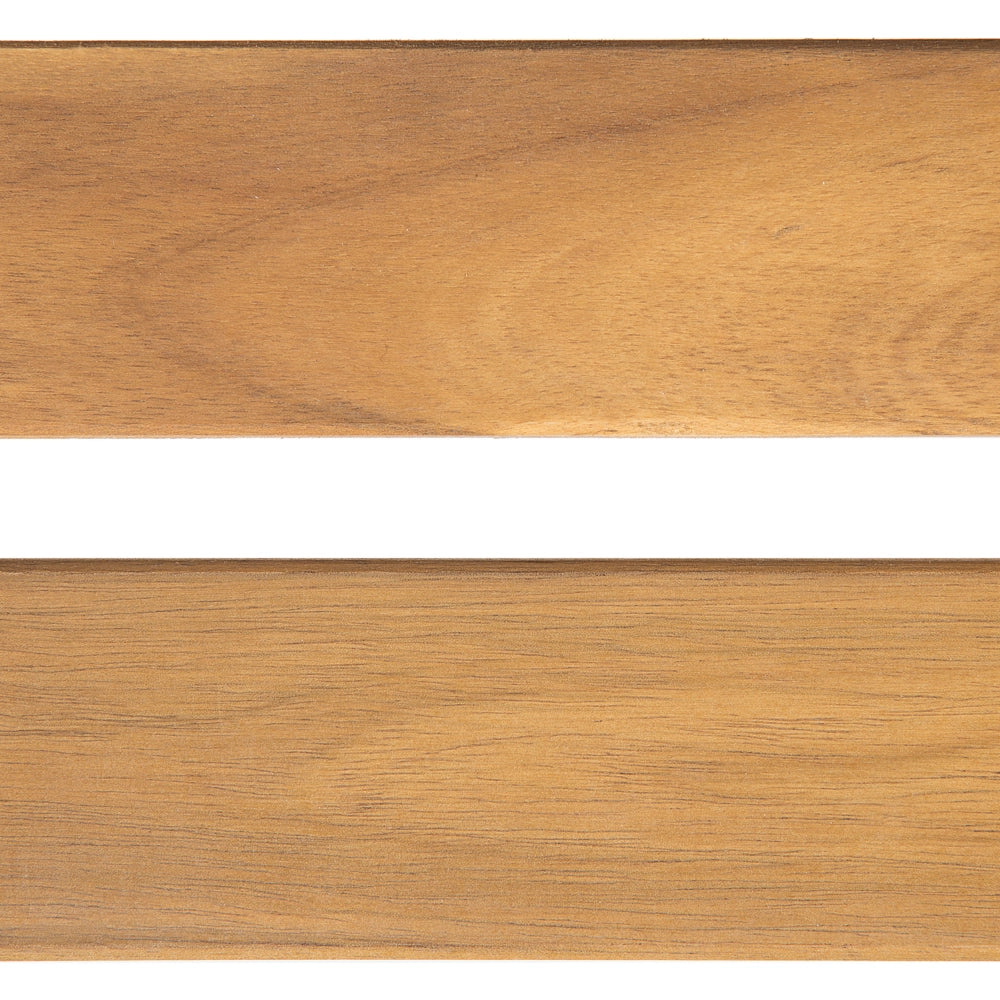 Panca da giardino leggera in legno di acacia 160 cm blu cuscino da seduta imbottitura a doghe design patio esterno stile rustico