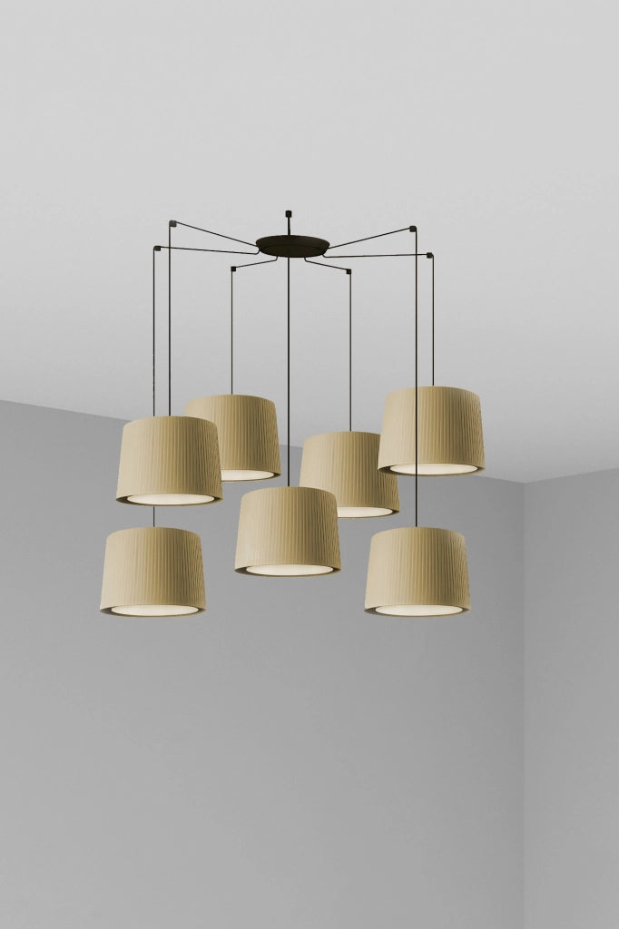 SAMBA 7L Lampada sospensione nera/verde