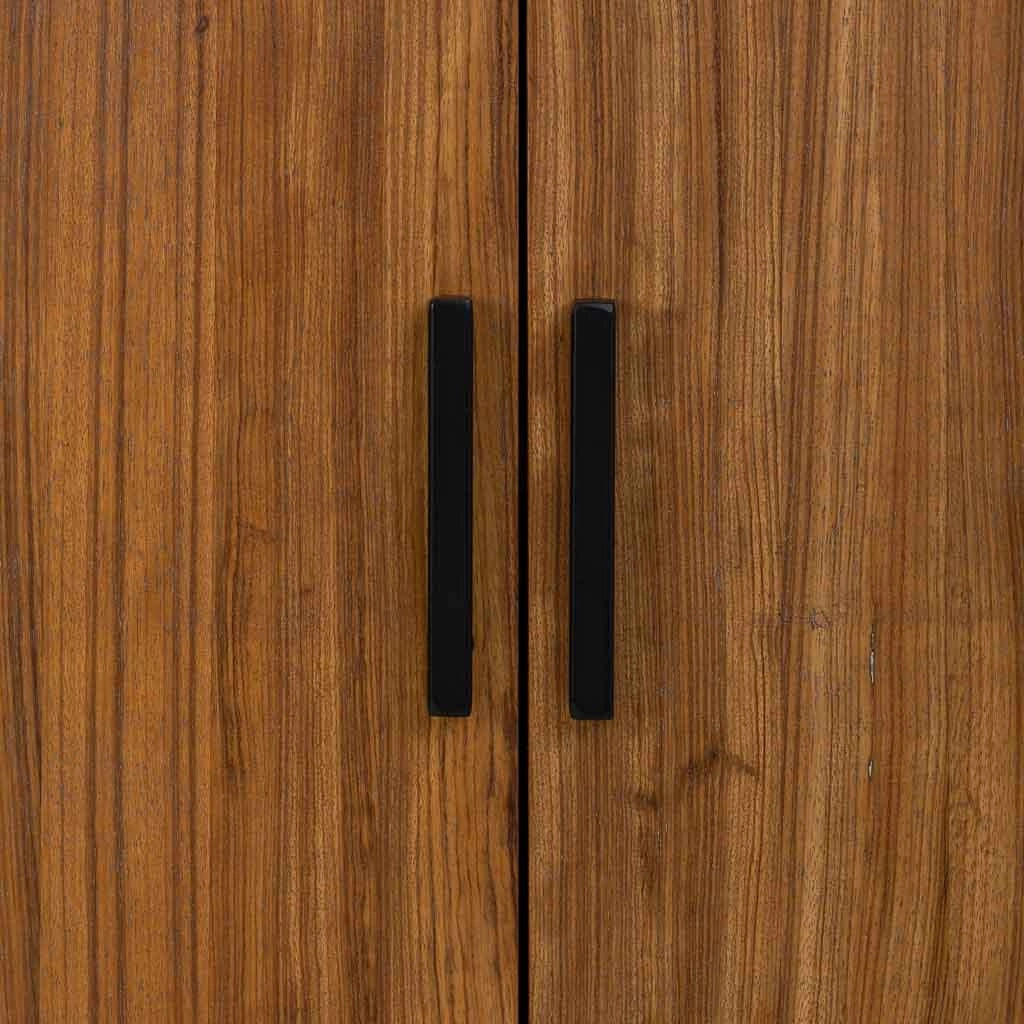 Credenza in legno e metallo marrone 110x40x99h cm