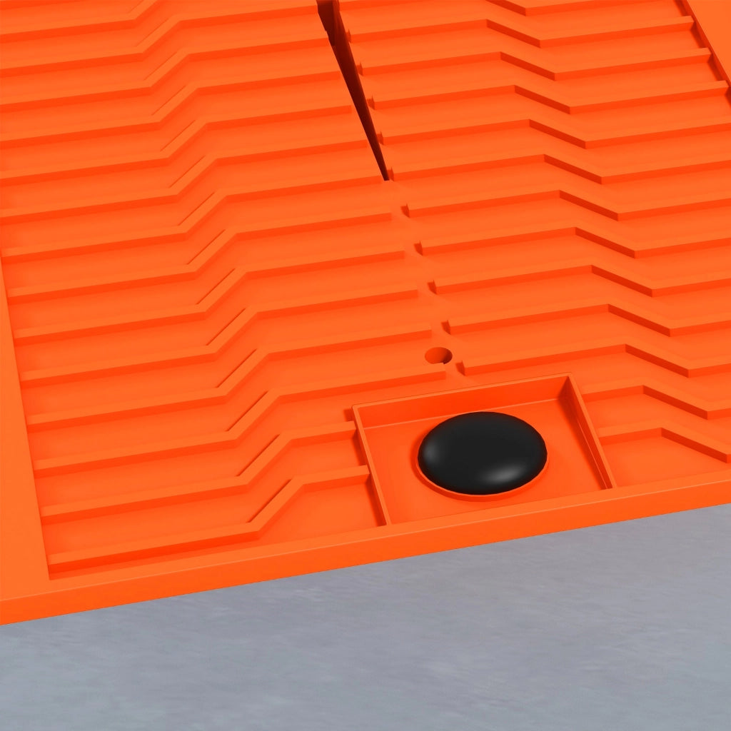Set 2 Rampe per Auto 91x30x21 cm con Carico Massimo 5 Tonnellate in Plastica Arancione