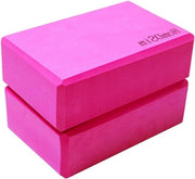 Set di 2 blocchi di yoga EVA - Migliora stabilità e supporto - 9 x 6 x 3 pollici (rosa)