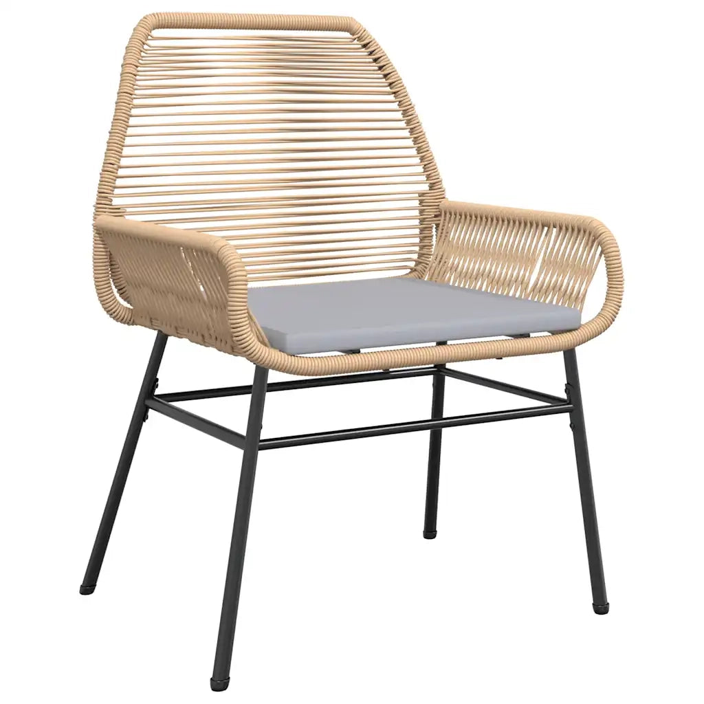 Set da Pranzo da Giardino 9 pz con Cuscini Polyrattan Vetro
