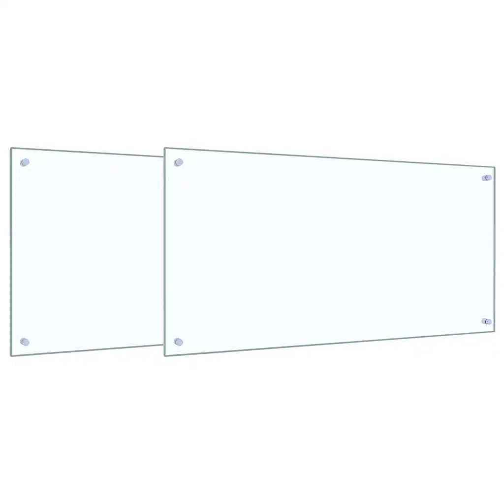 Schienale da cucina 2 pz Trasparente 100 x 50 cm CFW7476899