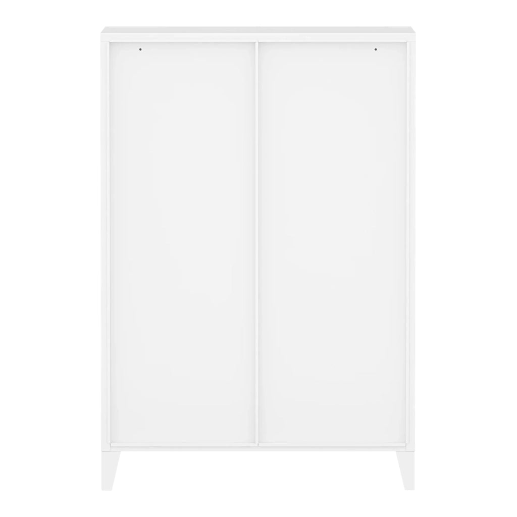 Armadio da ufficio armadietto da ufficio mobiletto portaoggetti per soggiorno ufficio camera da letto officina metallo acciaio 113 x 80 x 40 cm bianco 03_0006324