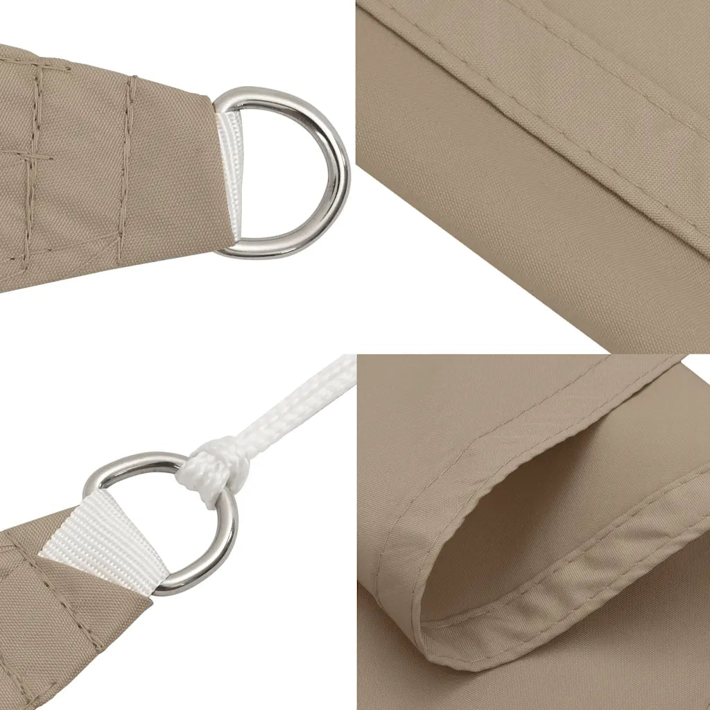 Parasole a Vela Oxford Triangolare 5x5x5 m Grigio Talpa 135455