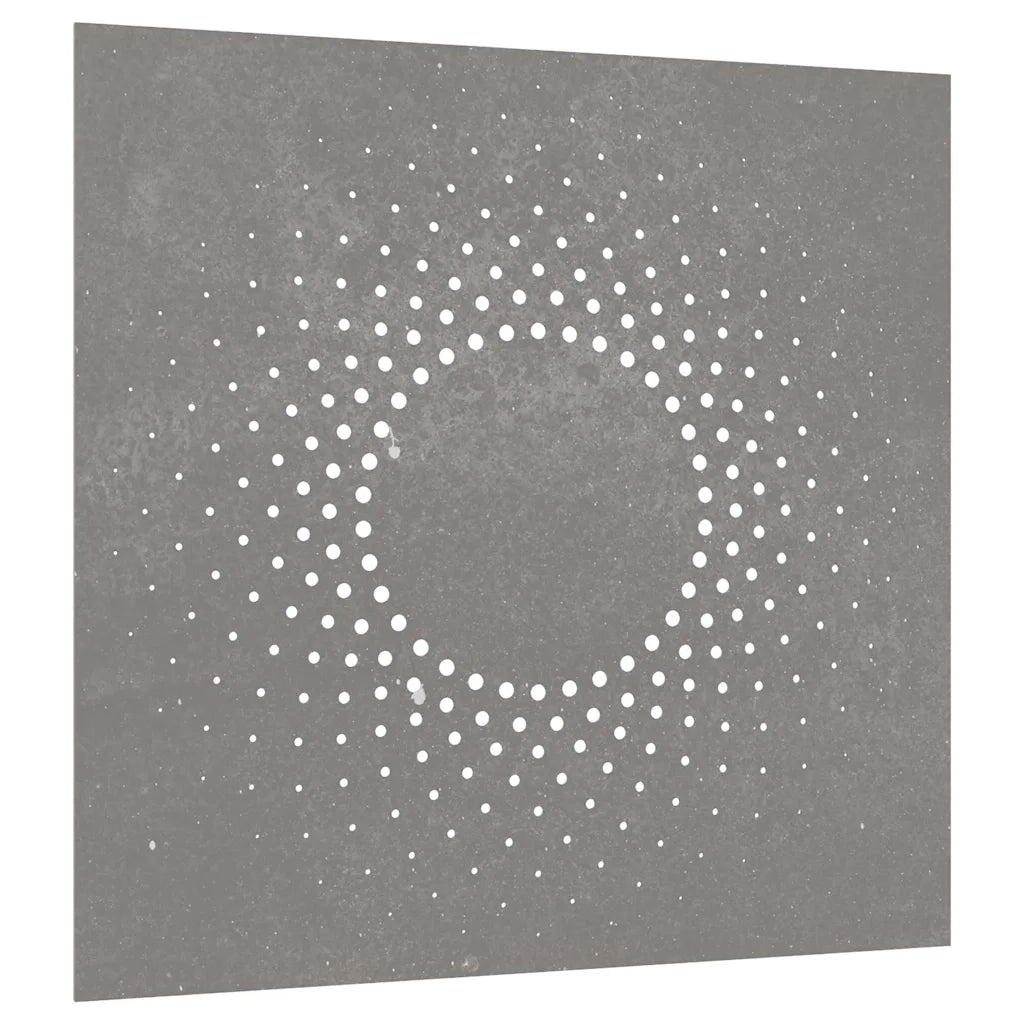 Decorazione Muro da Giardino 55x55 cm Sole in Acciaio Corten