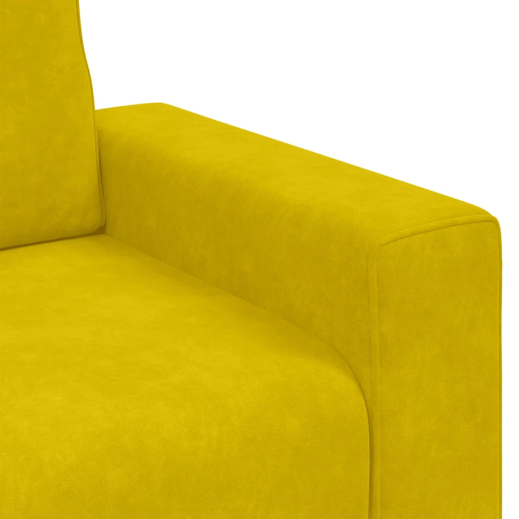Divano Sedia Giallo 100x77x82 cm Velluto 4105253