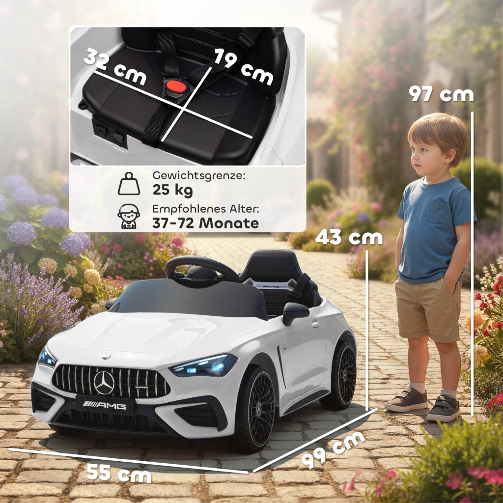 Auto elettrica per bambini Mercedes ¨C zephmum ¨C Bianco 12V