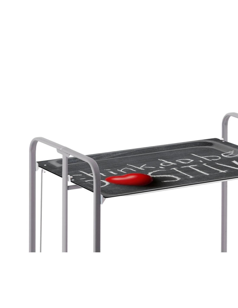 Carrello da cucina pieghevole grigio con ruote BAUHAUS 2 ripiani
