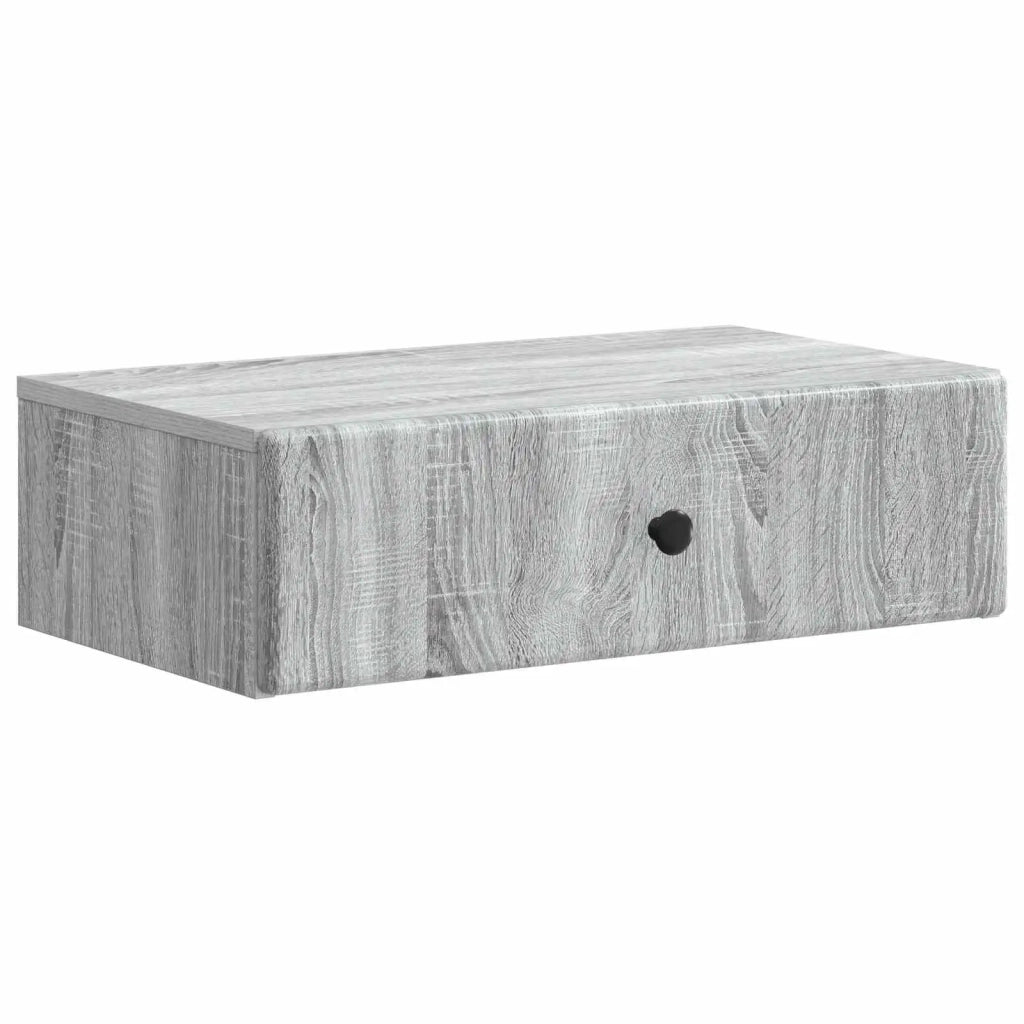 Tavolino da Parete Laterale Grigio Sonoma 59 x 34,5 x 17 cm 899171
