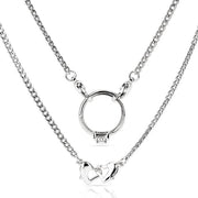 Porta catena unica design - Acciaio inossidabile - Chiusure a doppia vite - 50,5 cm di lunghezza - Regalo elegante per donne - Accessorio da gioiello