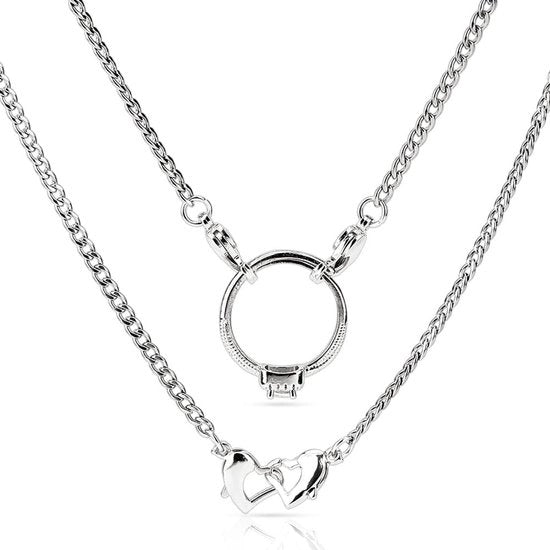 Porta catena unica design - Acciaio inossidabile - Chiusure a doppia vite - 50,5 cm di lunghezza - Regalo elegante per donne - Accessorio da gioiello