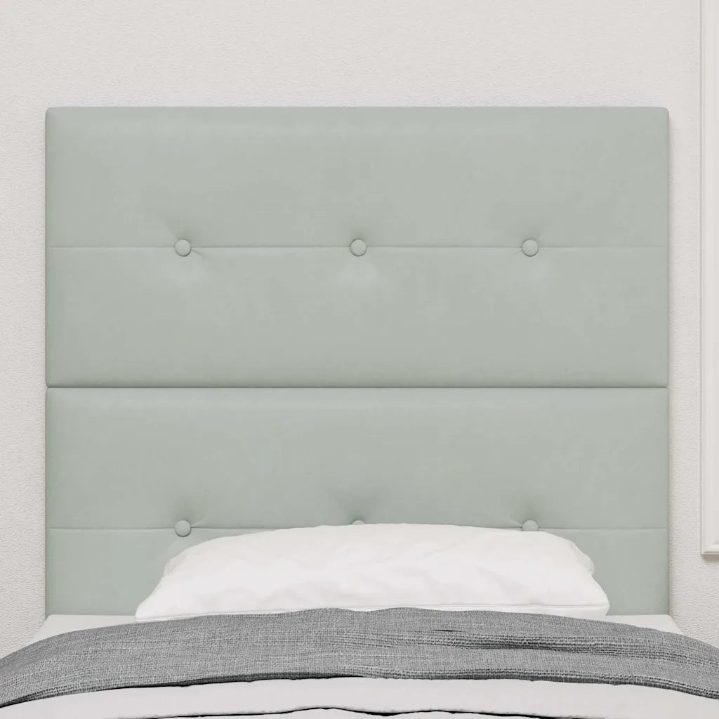 Testiera | Testata Grigio chiaro 80 cm Velluto