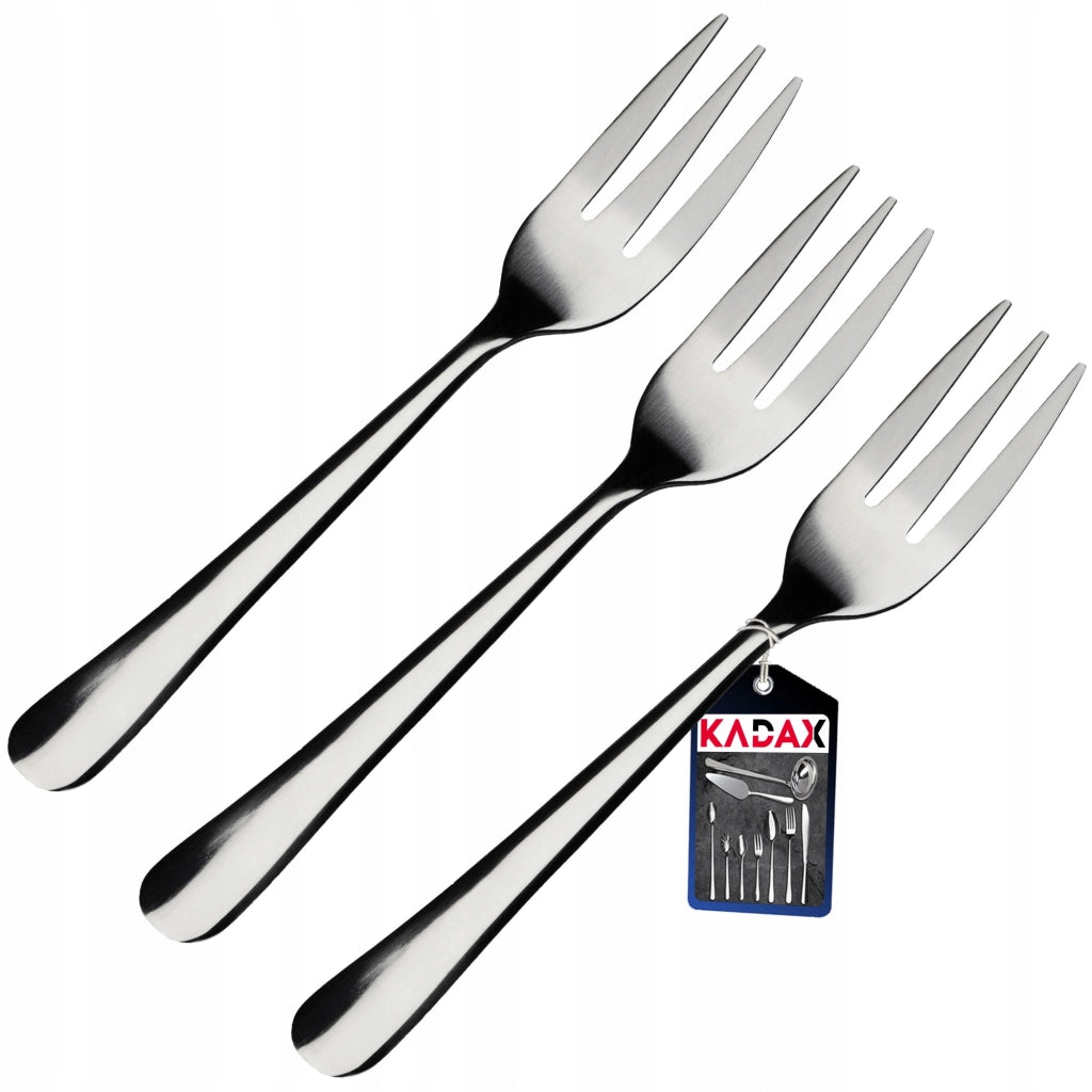Set di 3 forchette da dessert KADAX lucide