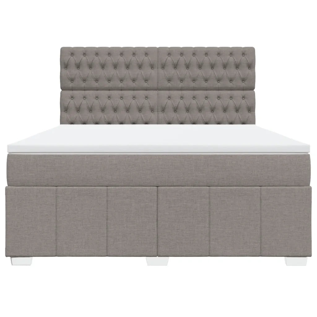 Giroletto a Molle con Materasso Tortora 180x200 cm in Tessuto