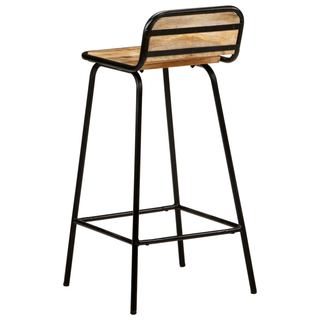 Sgabelli da Bar 4 pz in Legno Massello di Mango cod mxl 62413