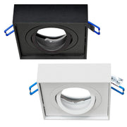 Trade Shop - Portafaretto Quadrato Orientabile Incasso Esterno 85mm Luce Lampade Led Gu10 Gu5.3 -