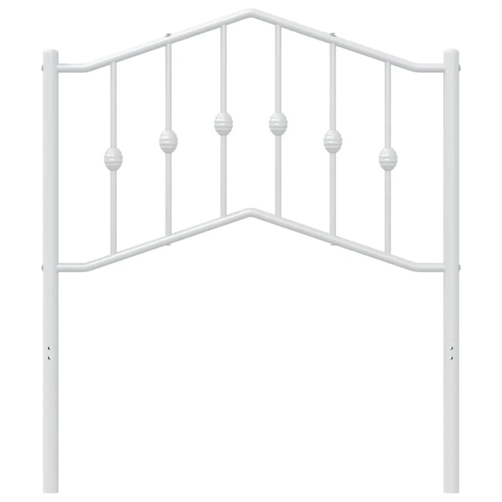 Testiera | Testata di Ricambio in Metallo Bianco 80 cm