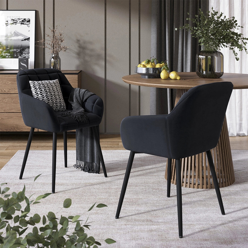 Vicco sedie Nero 53.5 x 55.5 cm Set di 2