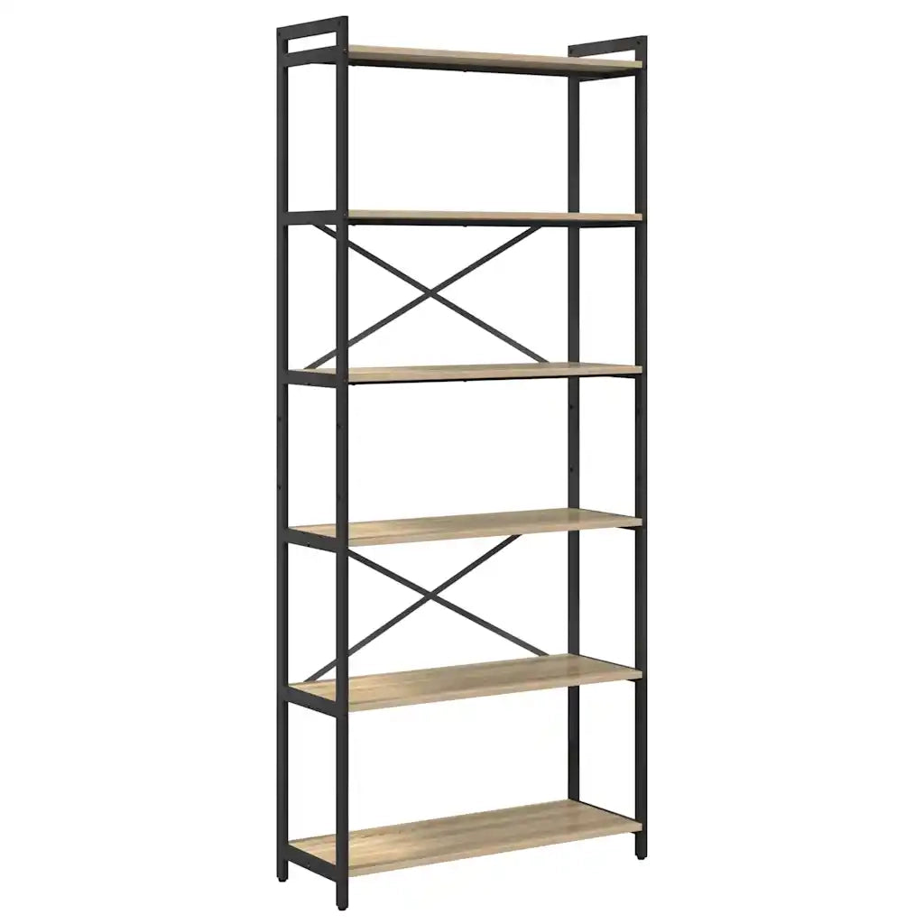 vidaXL Libreria rovere sonoma 80 x 30 x 188 cm Legno multistrato
