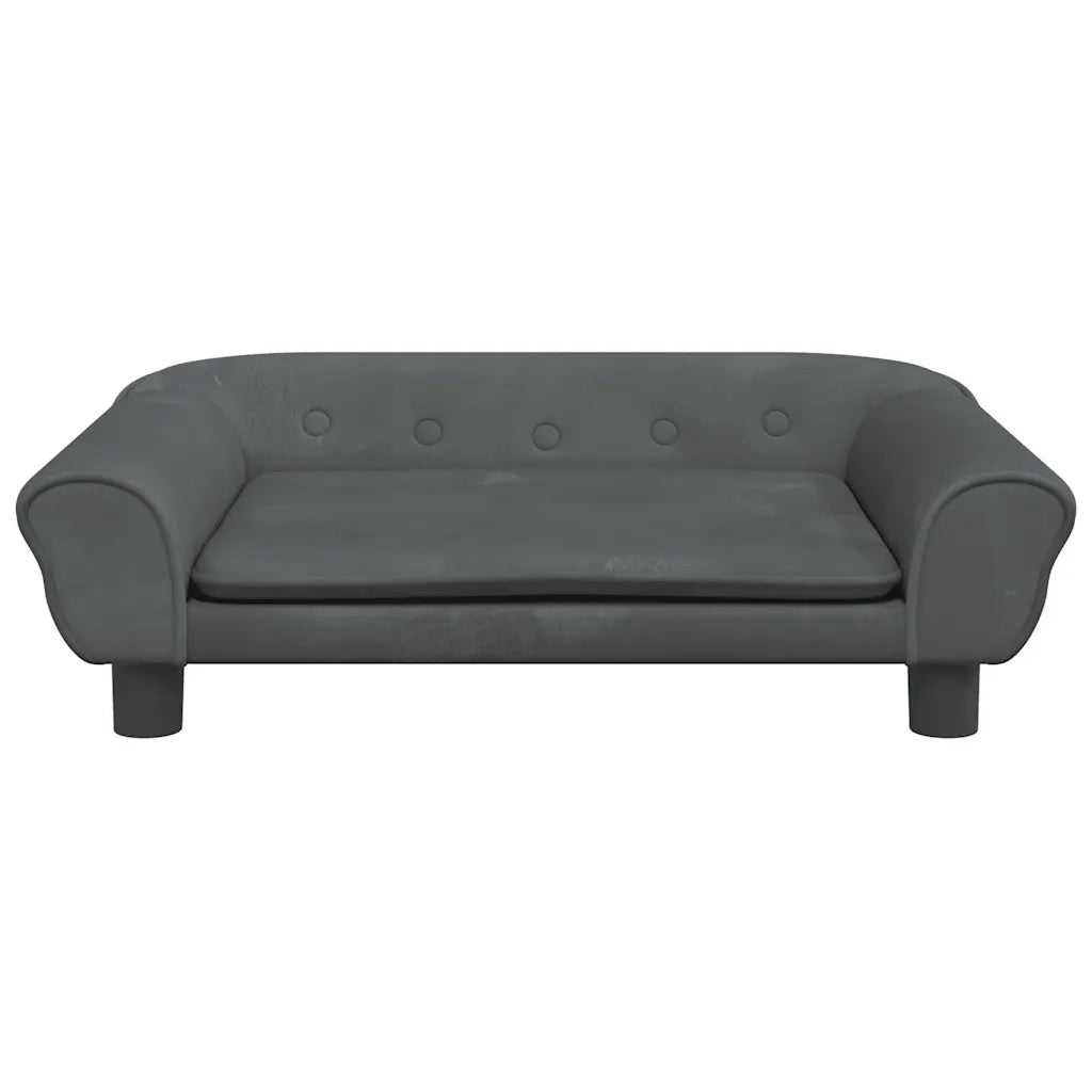 Divano | Divano da soggiorno | Sofa per Bambini Grigio Scuro 70x45x26 cm in Velluto