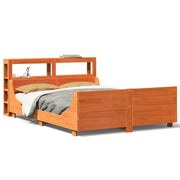 Letto matrimoniale | Letto per adulti | Letto senza Materasso Marrone Cera 150x200 cm in Legno di Pino