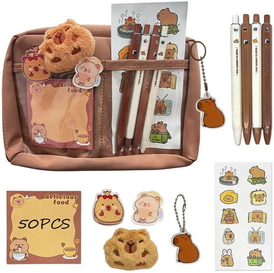 Impostatrice Capybara, Impostatrice Capybara, Custodia per impostatrice con contenuto, carina impostatrice per ufficio, scuola, studenti e bambini