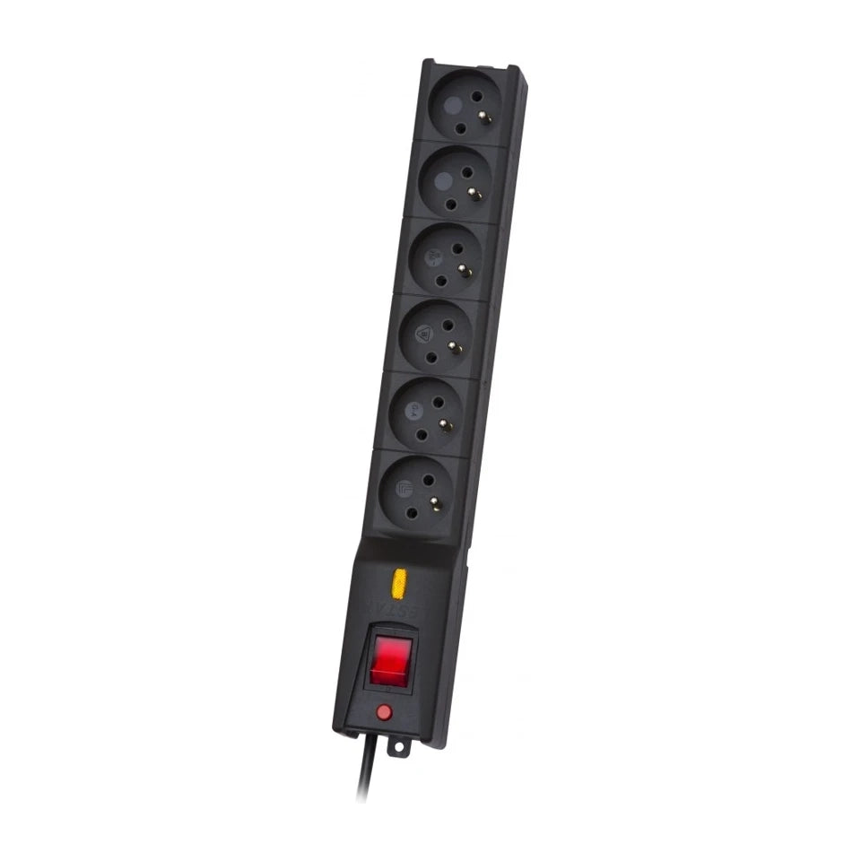 LESTAR 1966004697 Nero 6 prese AC 230 V 5 m
