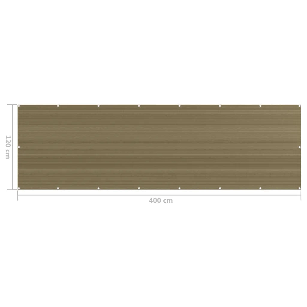 Paravento da Balcone-Pannello per balcone Grigio Talpa 120x400 cm in HDPE