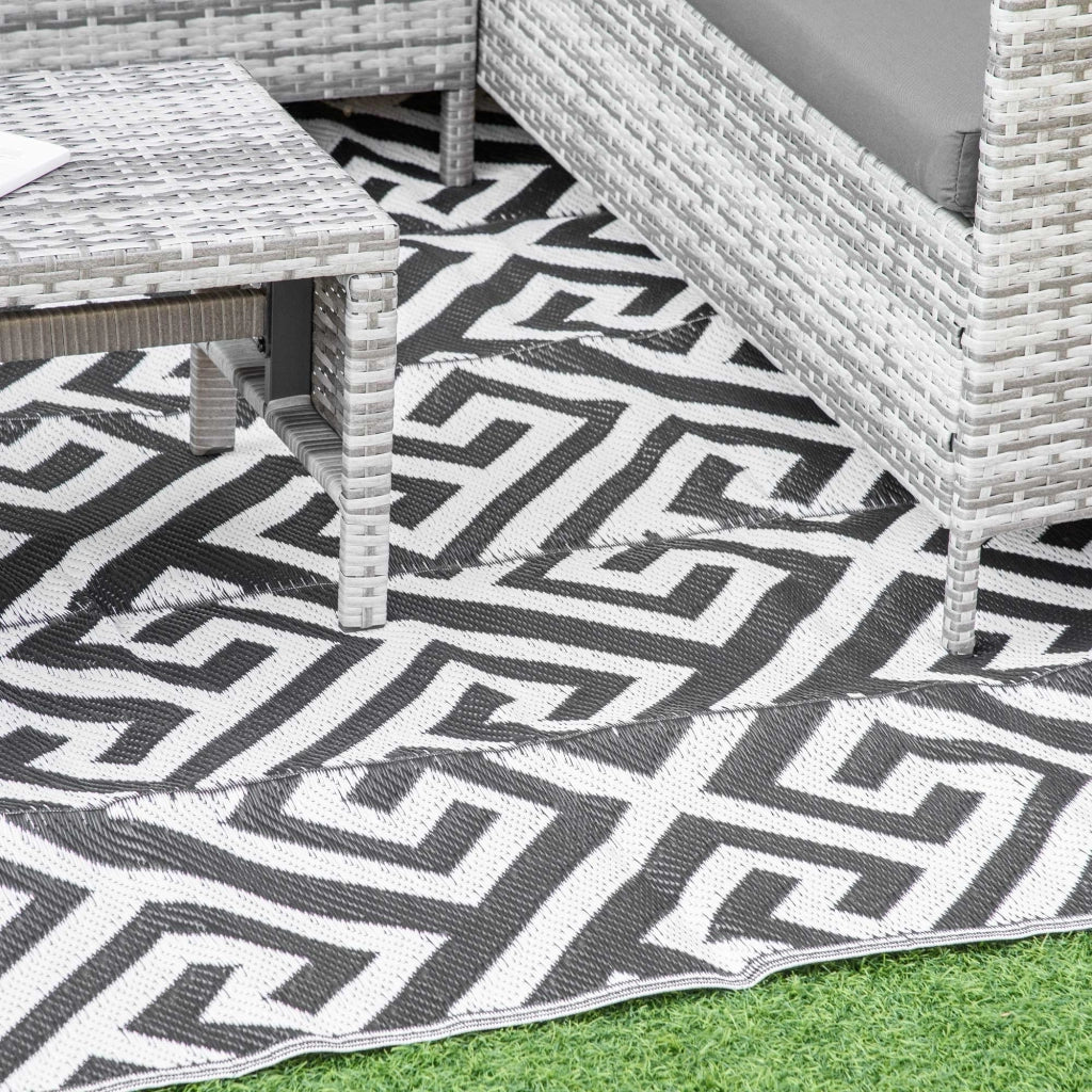Tappeto Esterno Reversibile ¨C zephmum ¨C Grigio Nero 182x274 cm