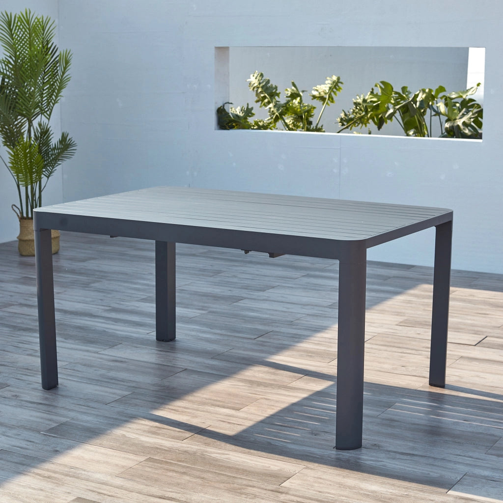 Tavolo da giardino quadrato allungabile in alluminio - WASH