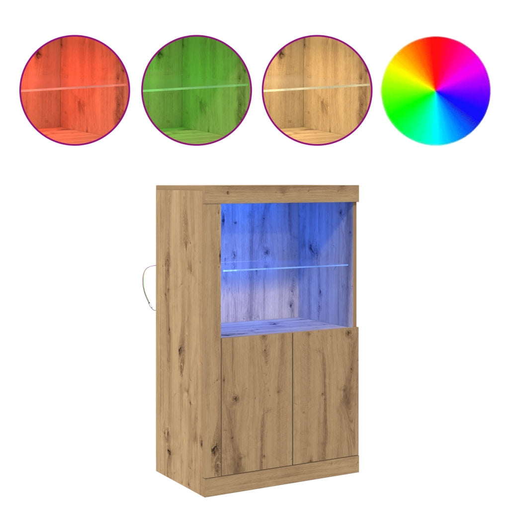 Mobile con luci LED Quercia Artisan 60,5x37x100 cm