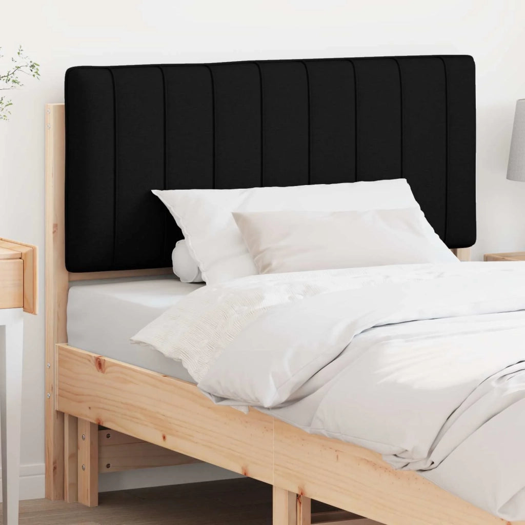 Testiera imbottita Marrone e Nero 100 cm Pino massello 880195