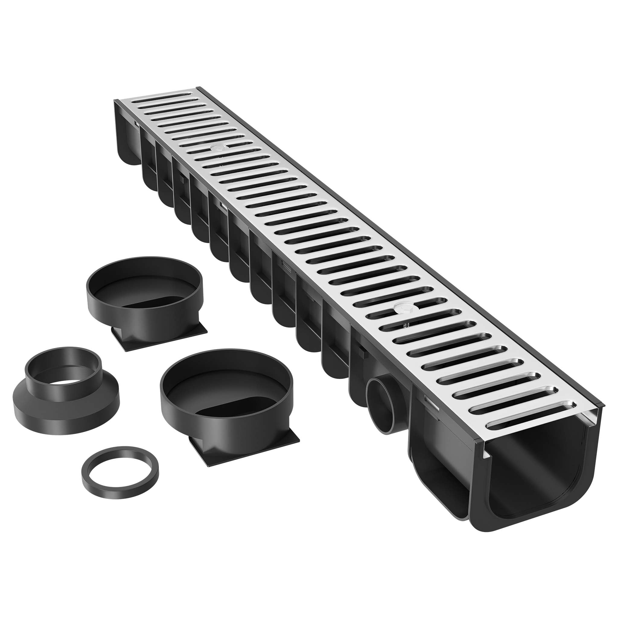 Canale di scolo 1m con griglia per scarico acqua 1,5t Canaletta di drenaggio