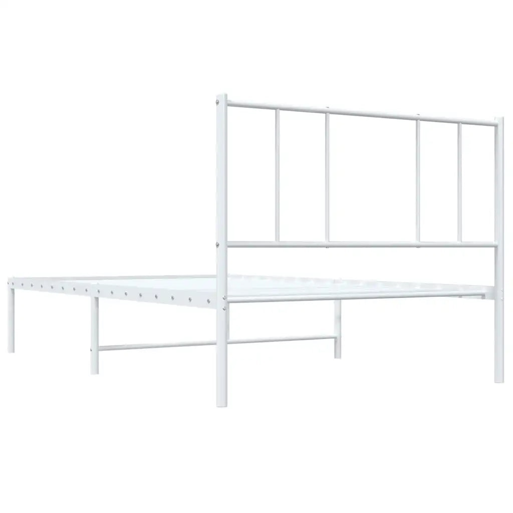 Giroletto senza Materaso con Testiera Metallo Bianco 75x190 cm 352519