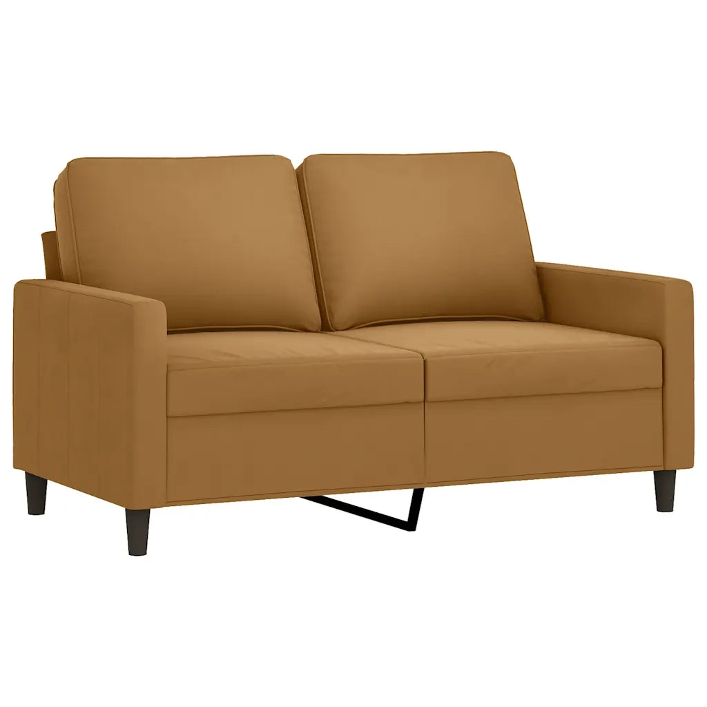 Divano | Divano da soggiorno | Sofa a 2 Posti marrone 120 cm in Velluto