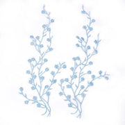 Bordure in Tessuto Blu - Fiori a Maglia - Pannello di Tessuto - 2 Pezzi - 35 cm - Materiale di Alta Qualità - Pannello di Tessuto