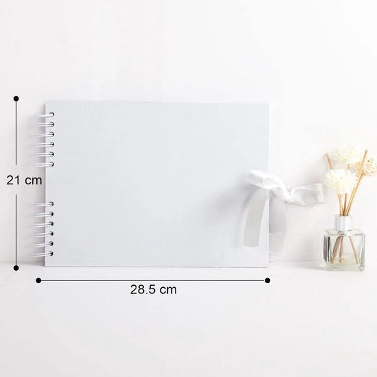 Album di foto DIY 28,5 x 21 cm – 80 pagine carta da craft con nastri di seta – Adatto per 160 foto 10x15 cm – Regalo per bambini, famiglia, compleanni, San Valentino e anniversari