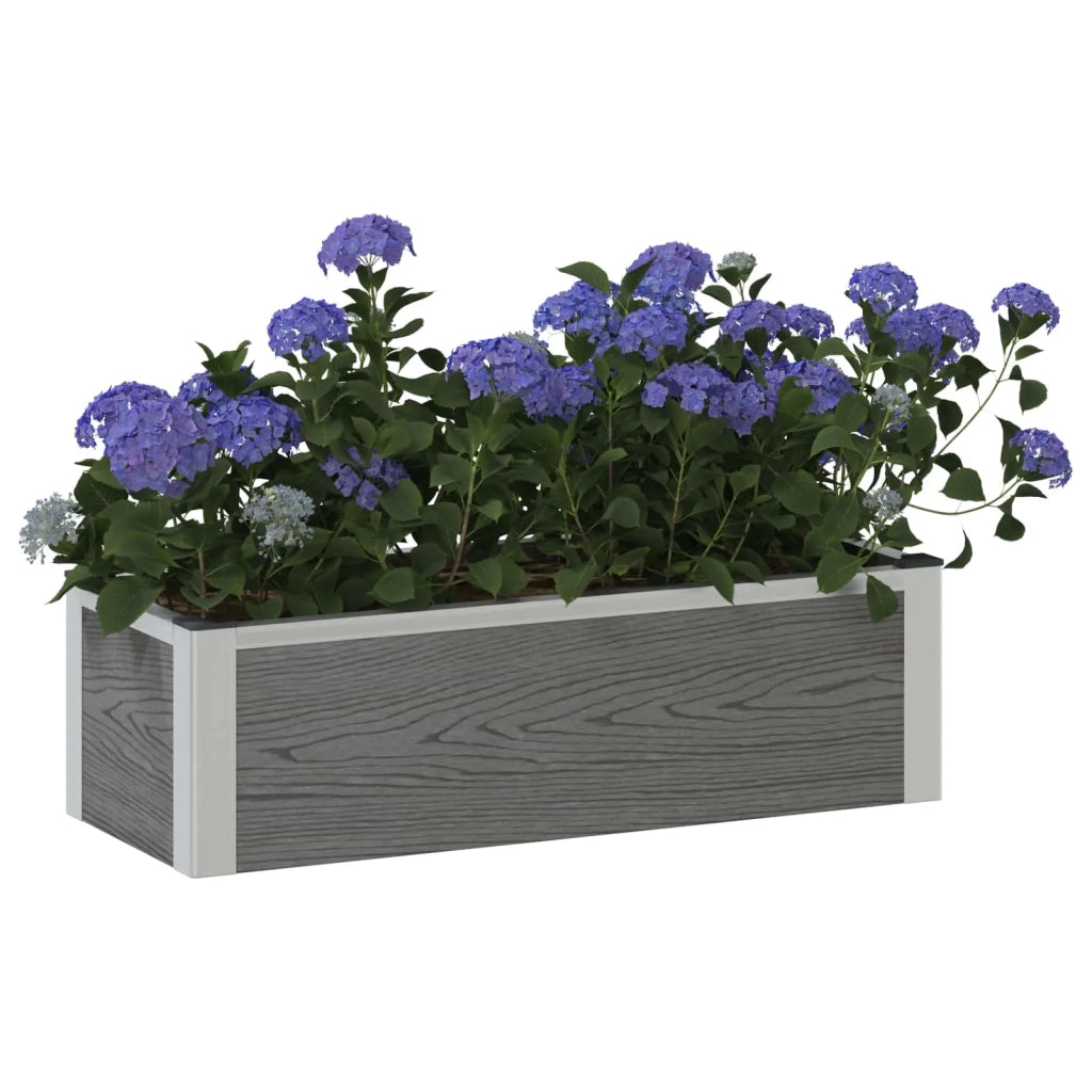 Fioriere | Cassetta per fiori | Letto rialzato da giardino Grigio 75 x 30 x 22 cm