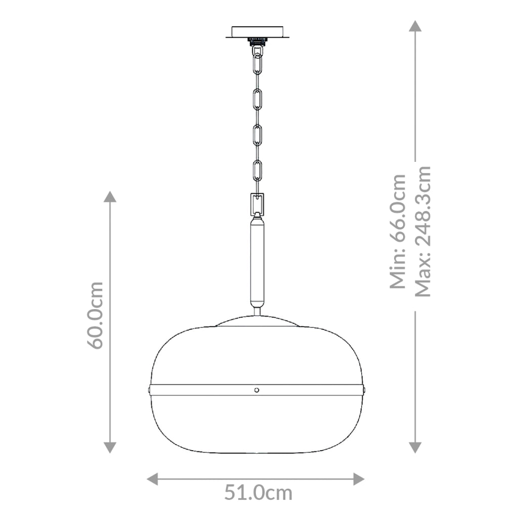Lampada a sospensione Nottingham oro ambra vetro Ø51 3xE27