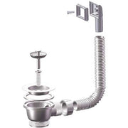 PILETTA MINIBASKET LAVELLO INOX + TROPPO PIENO - PP/INOX 11/2F + TAPPO GRIGLIA BASKET- 2 pezzi