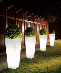 Vaso Luminoso 37,5x102 cm in Resina Arkema Quadro 102 SL