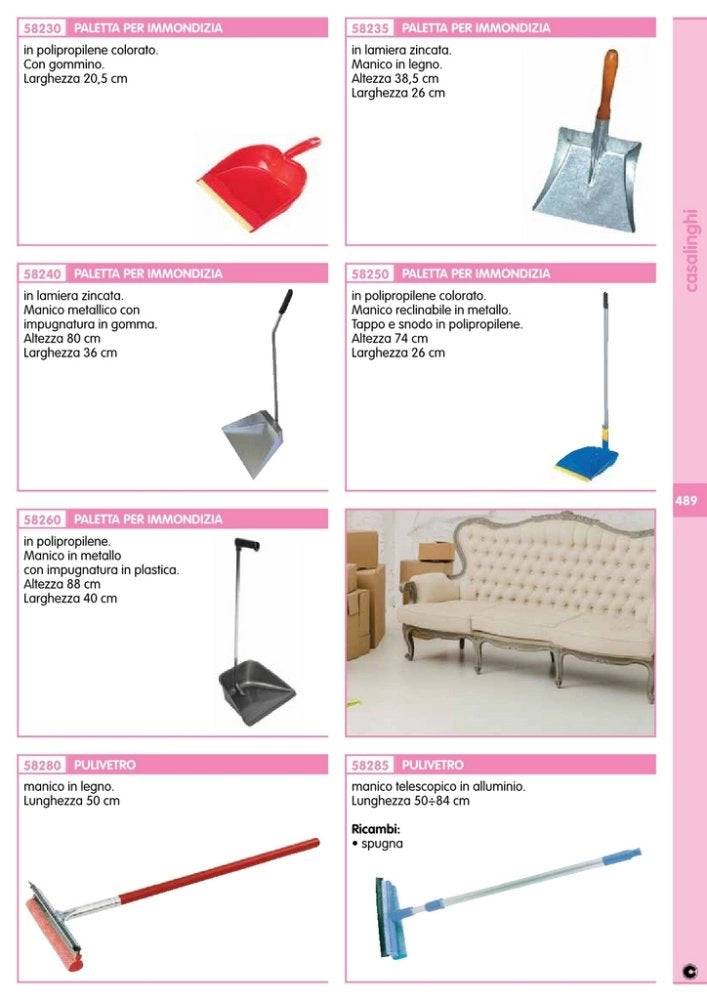 24pz paletta per immondizia extra con gommino cod:ferx.1376